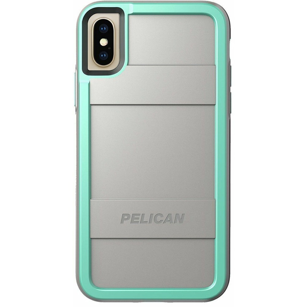 Pelican Protector Series Case for Apple iPhone XS Gray Aqua Mint Seafoam Rugged